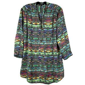 Lior Paris Multicolored Zip Collar 3/4 Sleeves XL